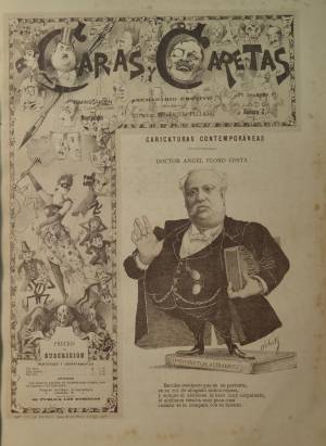 Caricatura realizada por Schultz para Caras y Caretas. N°2 - 27 de julio de 1890