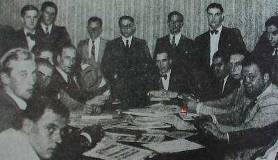 Consejo de la Federación de Estudiantes Universitarios de Uruguay en el levantamiento de la huelga de 1934