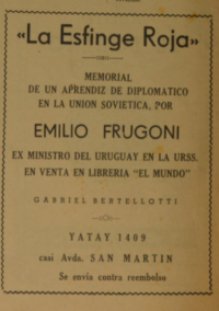 Aviso de libro de Frugoni publicado en Principismo nº 7, p. 6, 30 de abril de 1949