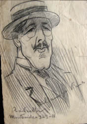 Caricatura de Javier de Viana realizada por Radelli, Marzo de 1911