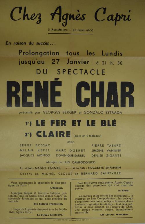 Afiche René Char