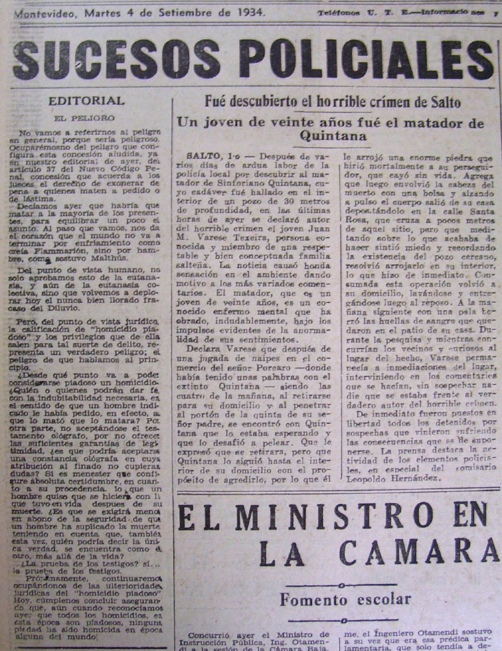Editorial "El Peligro"