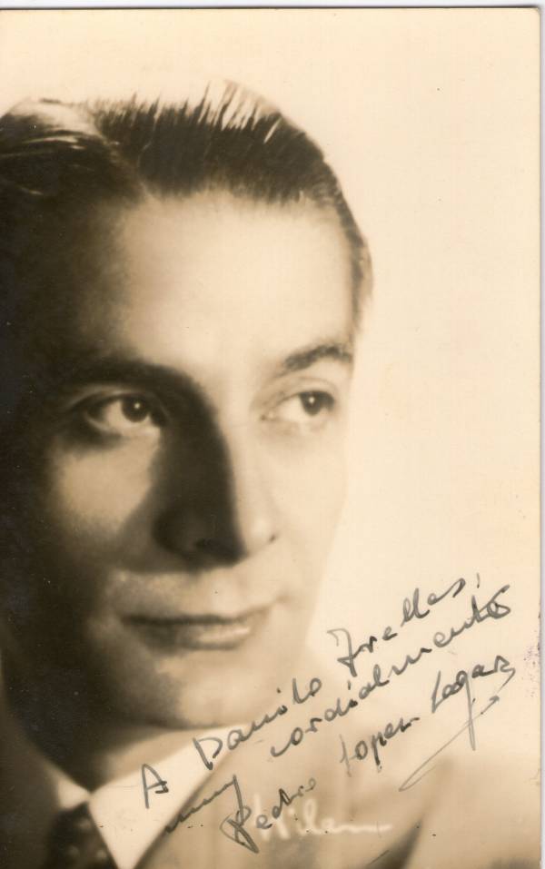 Foto de López Lagar dedicada